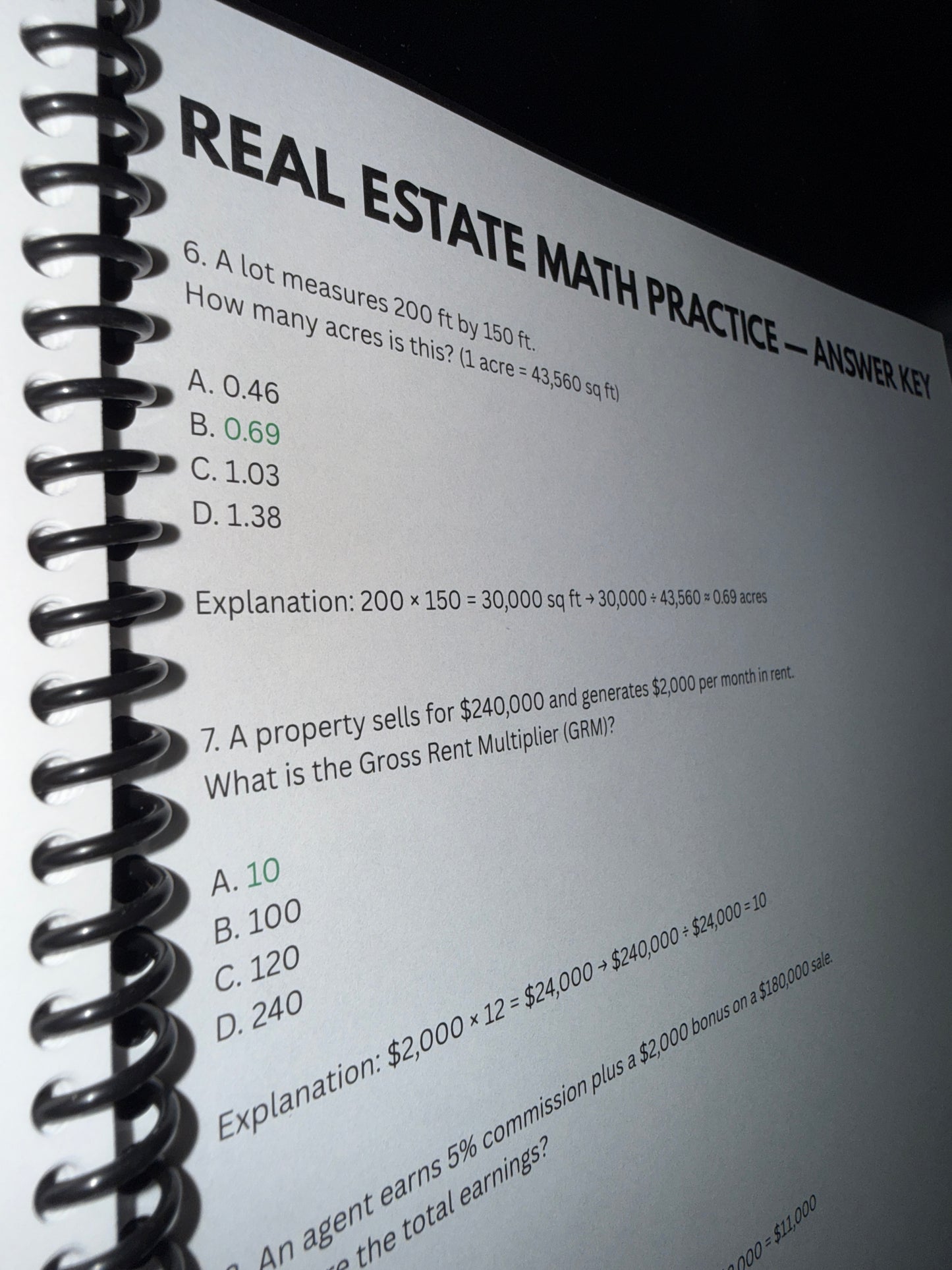 REAL ESTATE EXAM CHEAT SHEET WORKBOOK