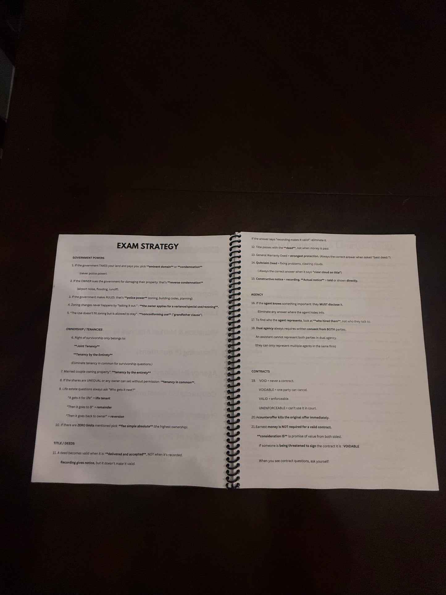 REAL ESTATE EXAM CHEAT SHEET WORKBOOK