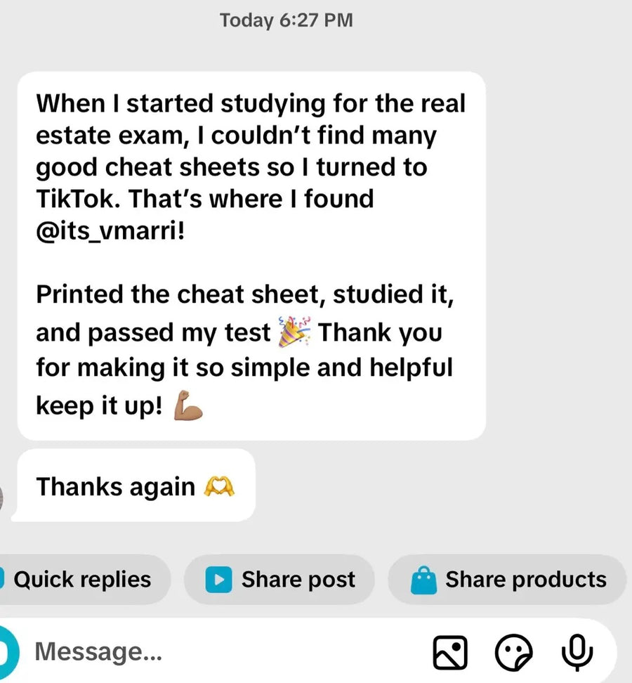 Message from a student